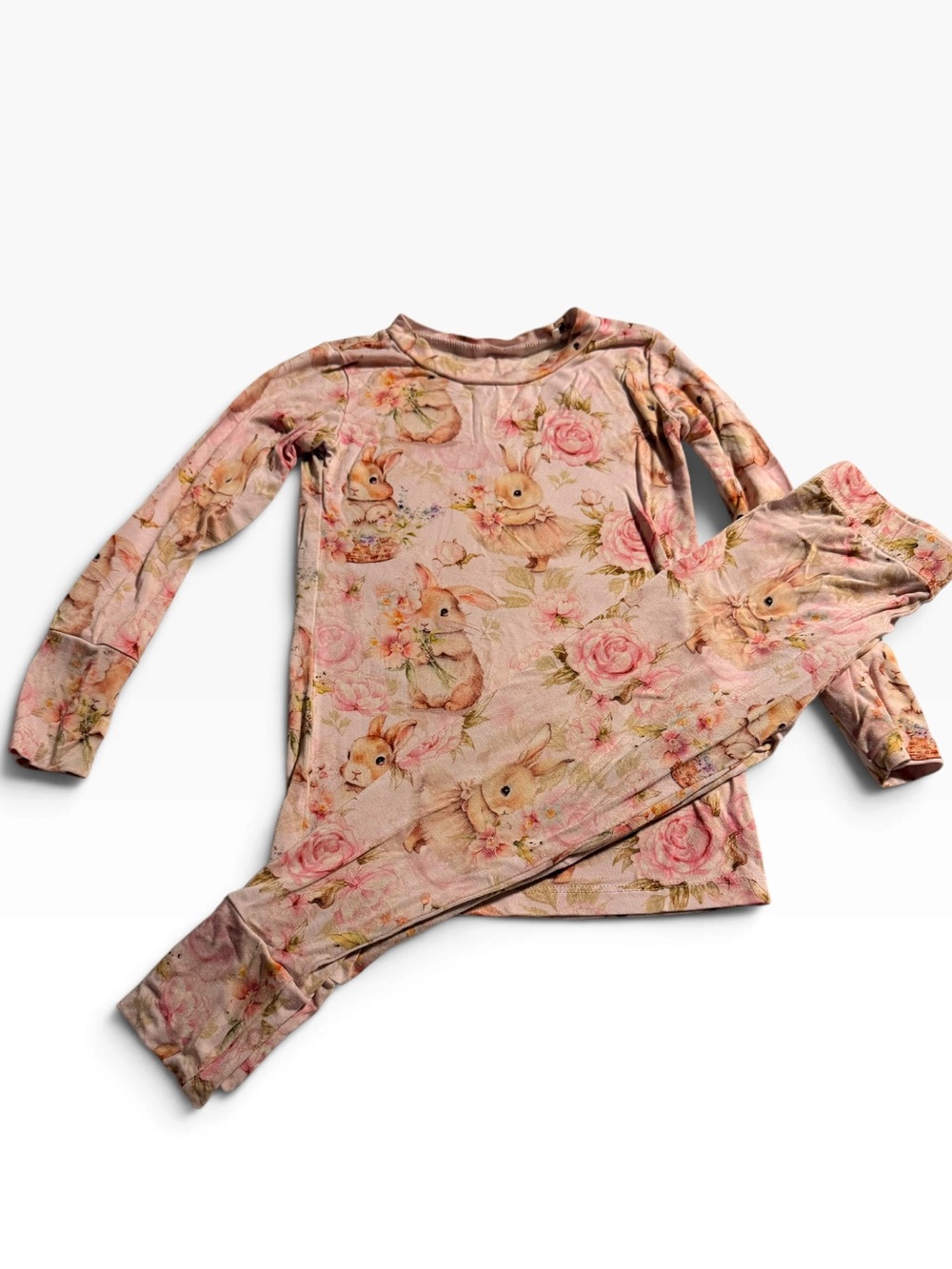 Bums & Roses Bunny Rabbit Pajama Set Size 2T